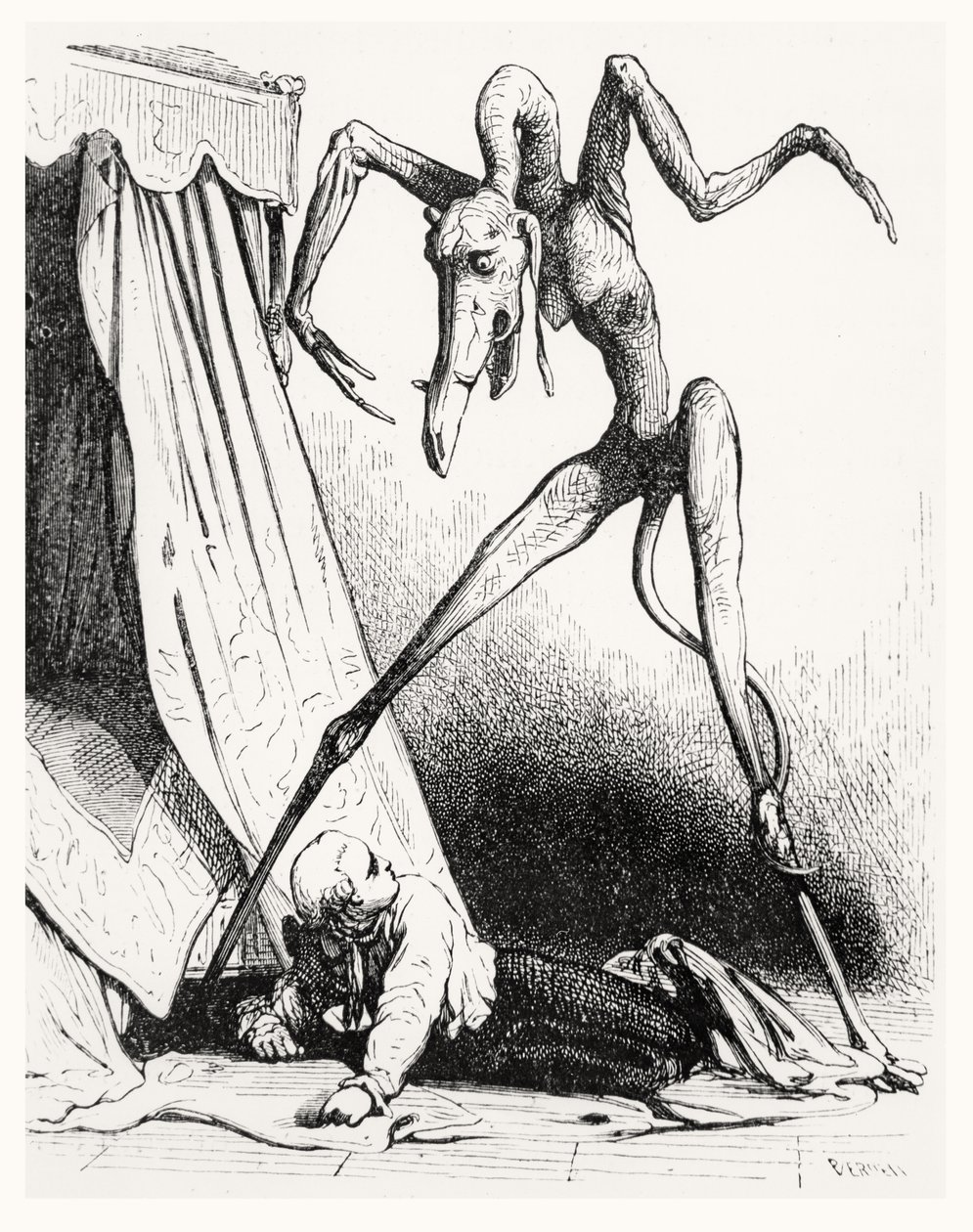 Illustration für Le Diable Amoureux, 1845 von Edouard de Beaumont