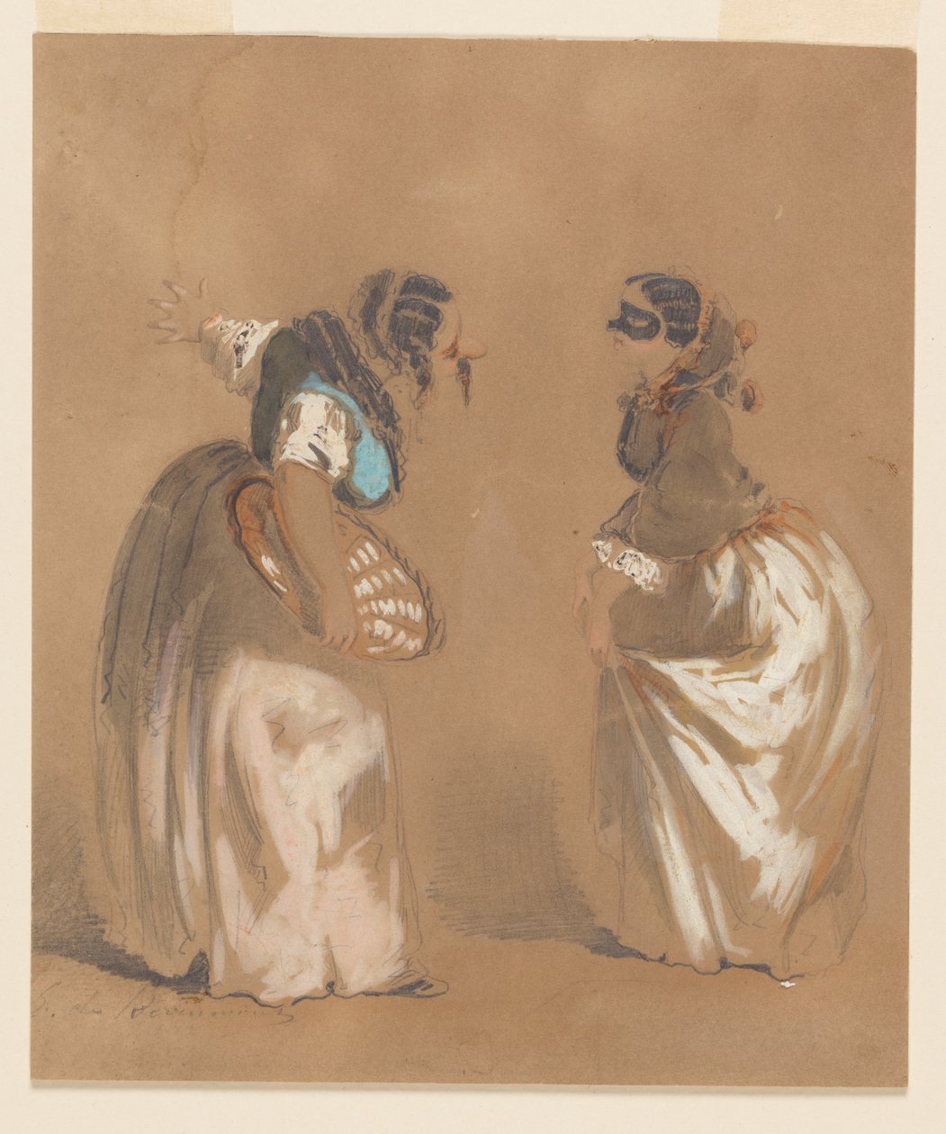 Zwei maskierte Damen, die sich verbeugen von Edouard de Beaumont