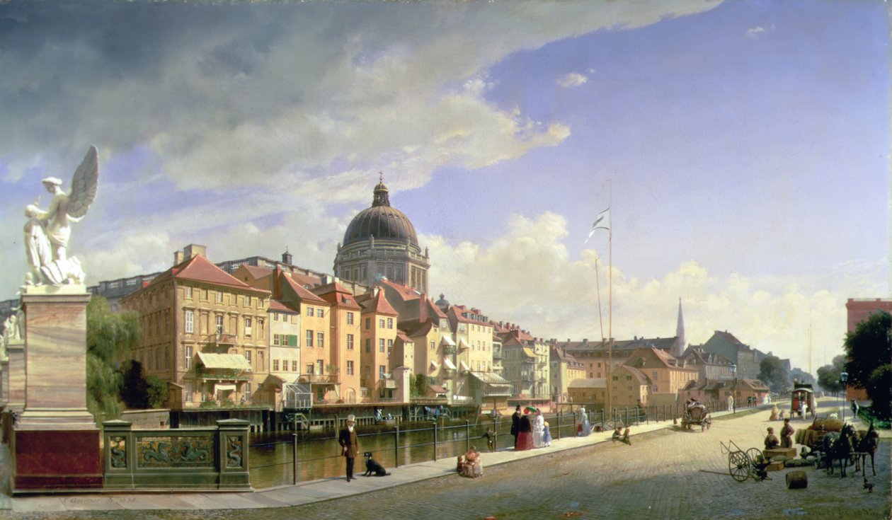 Schlossfreiheit von der Schlossbrücke, Berlin von Eduard Gärtner