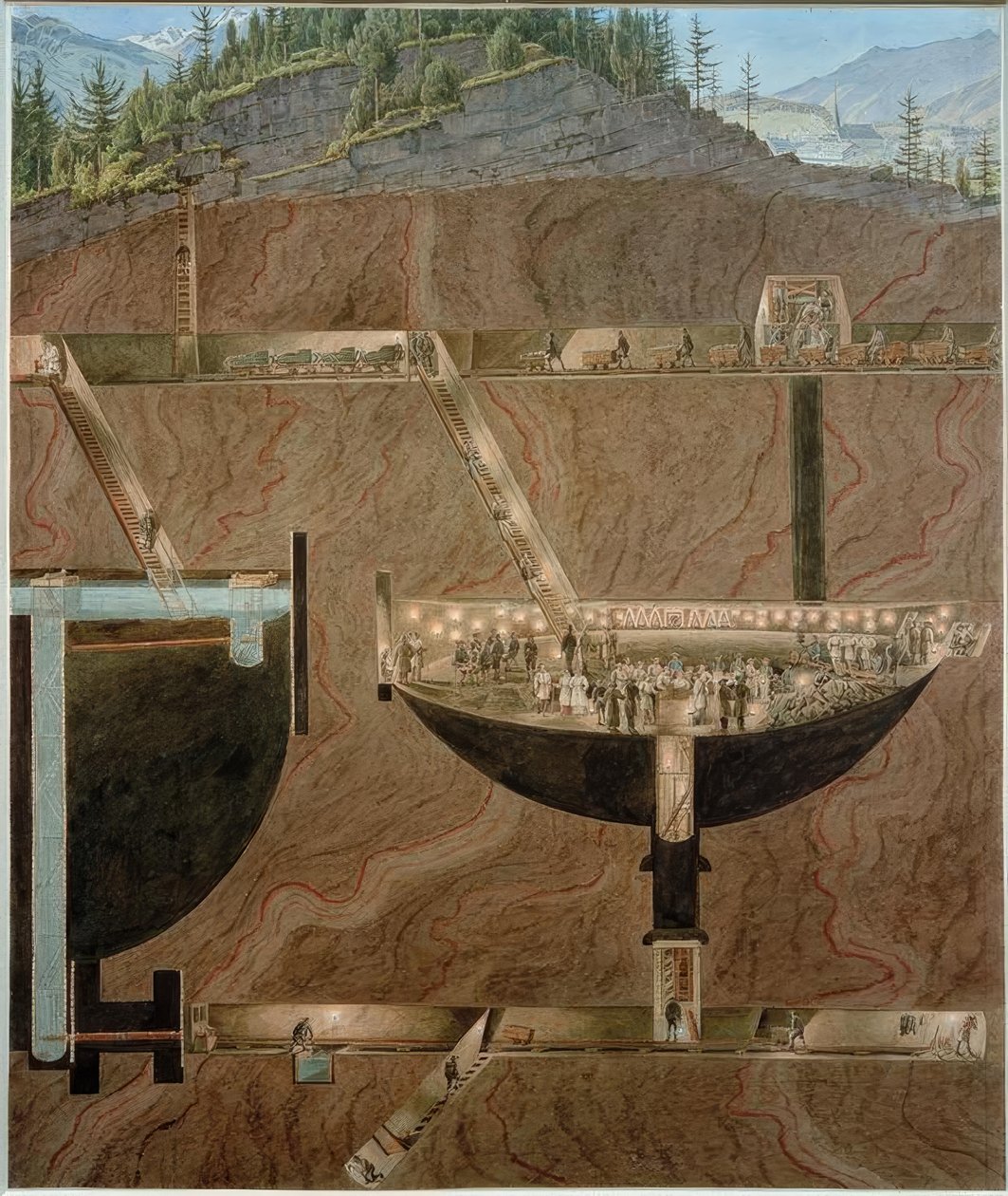 Das Salzbergwerk von Hallein von Eduard Gurk