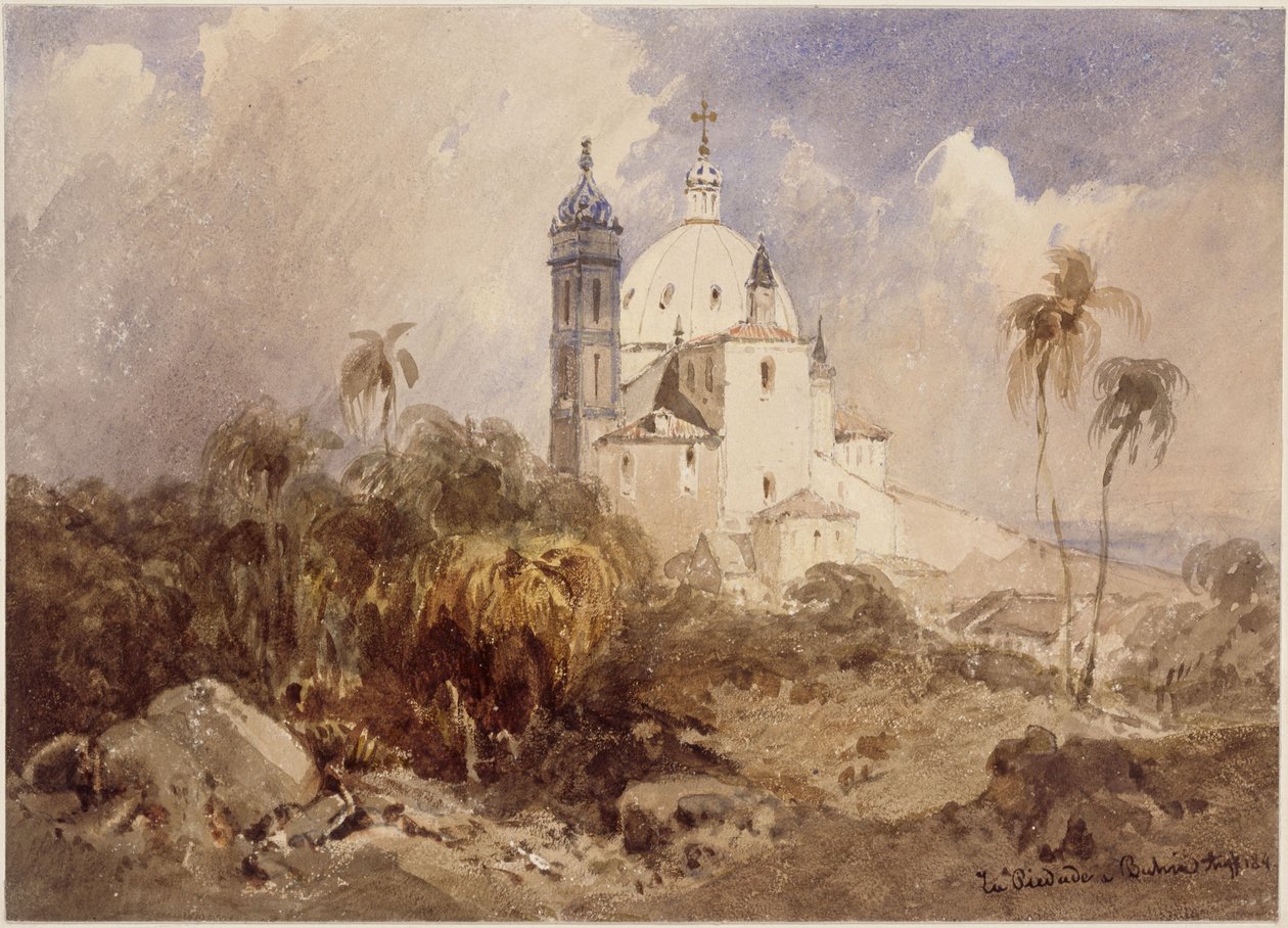 Ansicht der Kirche La Piedade in Salvador (Bahia) von Eduard Hildebrandt