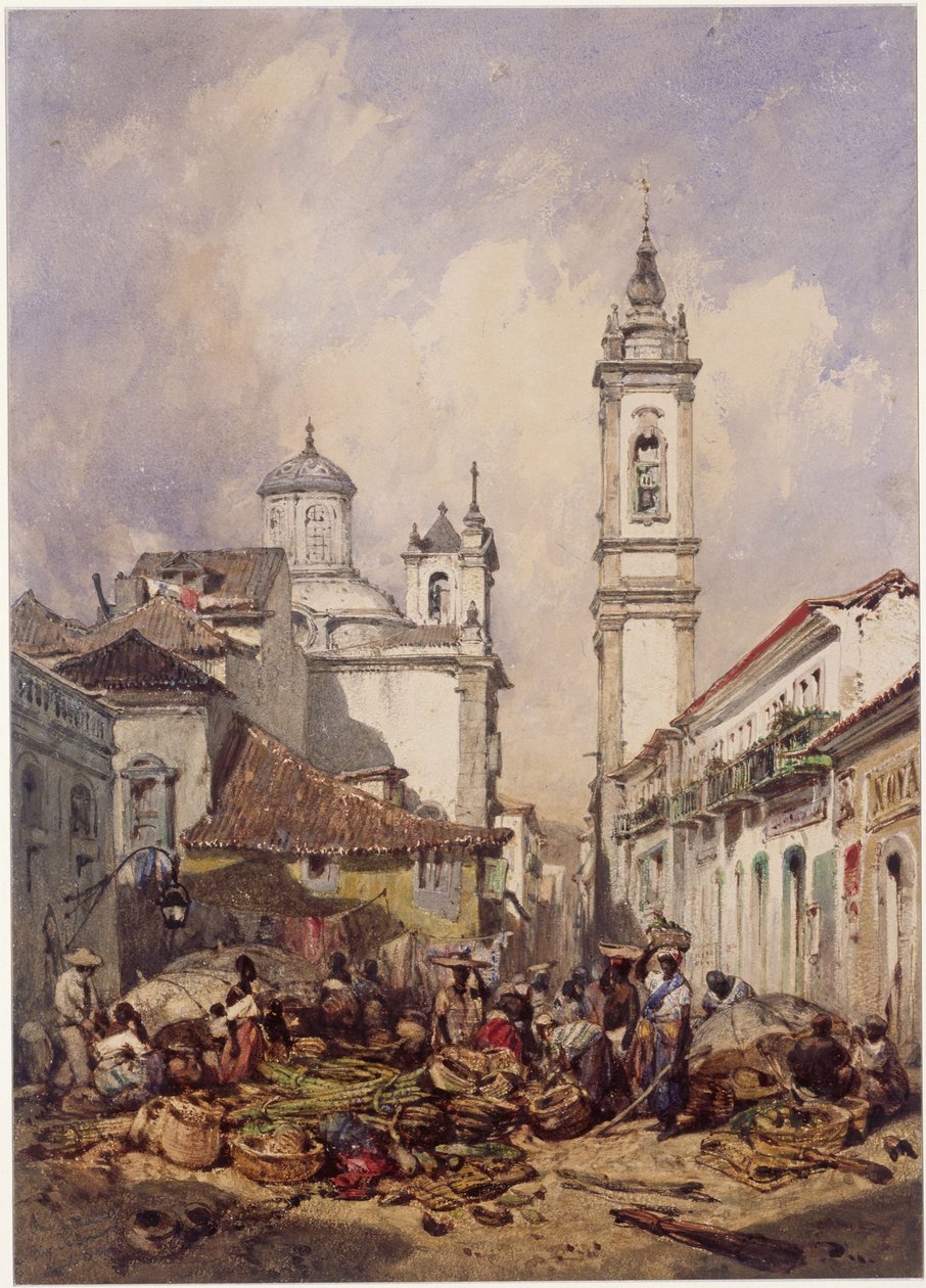 Rua do Ouvidor. Rio de Janeiro von Eduard Hildebrandt