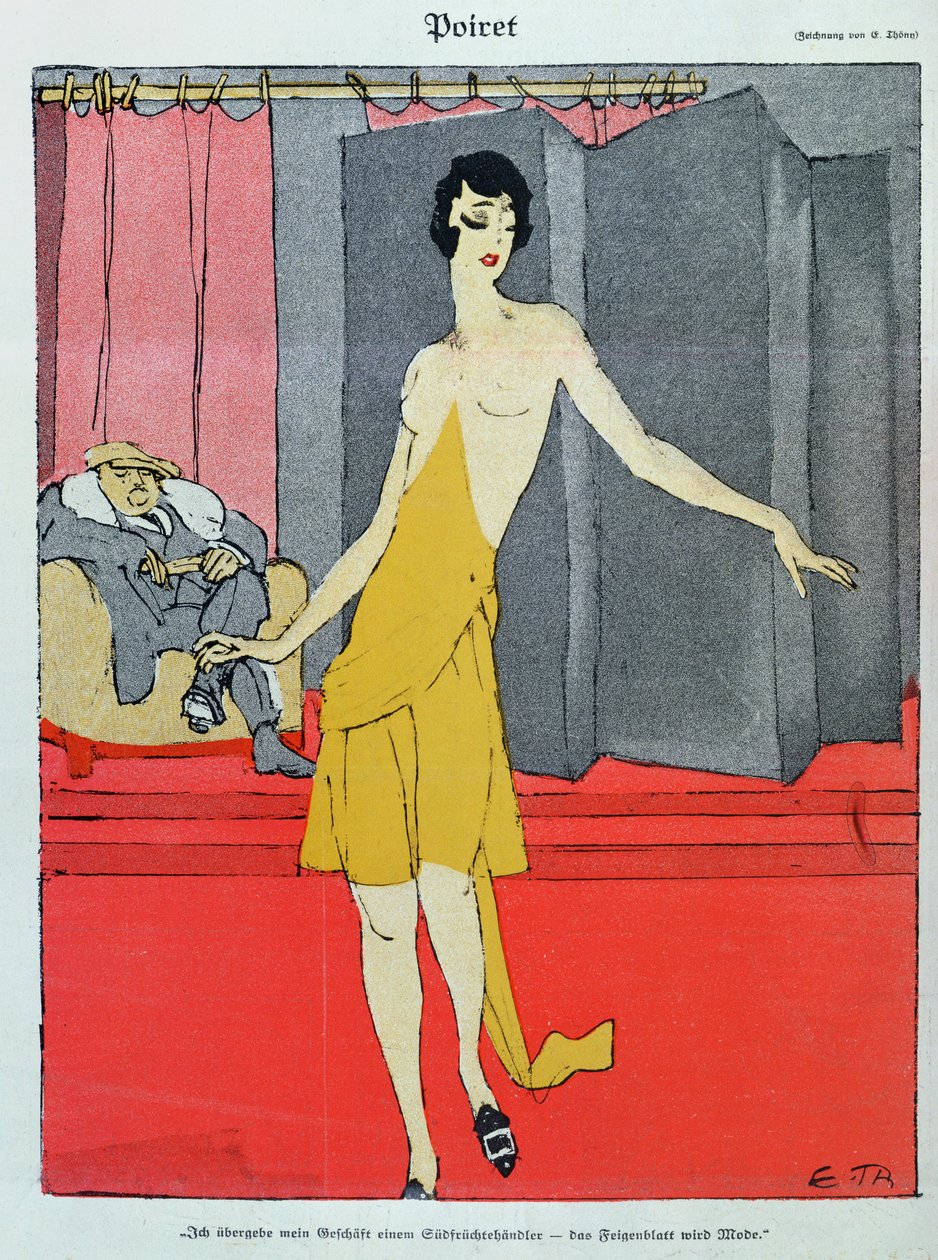 Beim Couturier, ein Modell mit Paul Poiret aus 