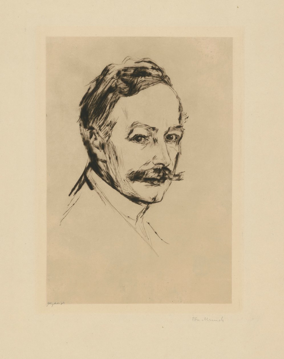 Aus der Mappe "Aus dem Hause Max Linde": Dr. Max Linde von Edvard Munch
