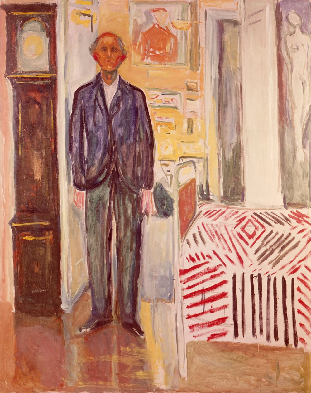 Zwischen der Uhr und dem Bett von Edvard Munch