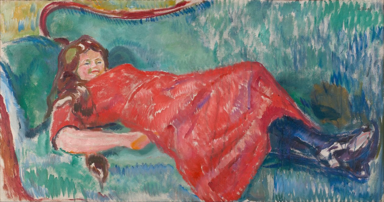 Auf dem Sofa von Edvard Munch