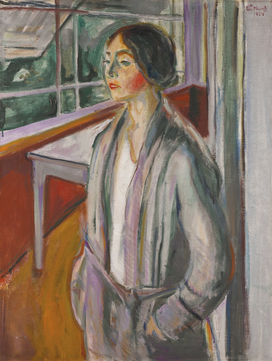Junge Frau auf der Veranda von Edvard Munch