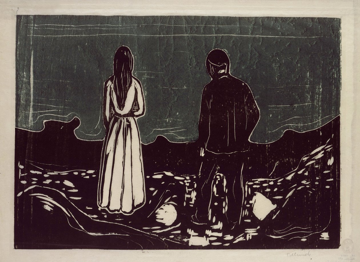 Zwei Menschen (Die Einsamen) von Edvard Munch