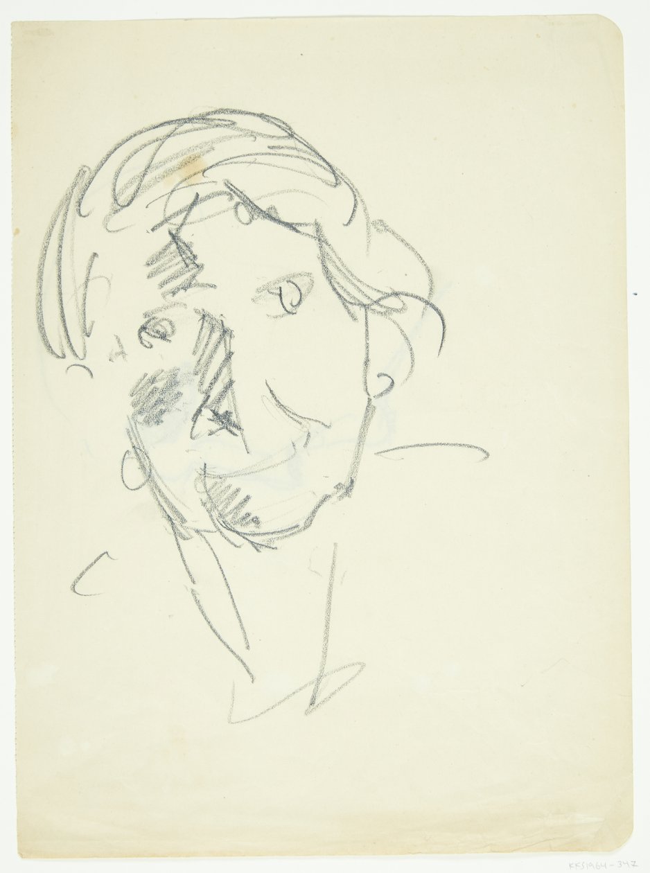 Porträt der Frau des Künstlers, die Malerin Agnes Weie (1878-1964), en face von Edvard Weie