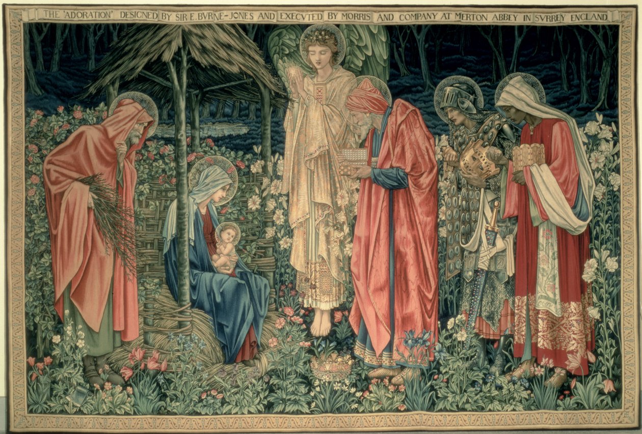 Die Anbetung der Könige, hergestellt von William Morris und Co., Merton Abbey von Edward Burne Jones