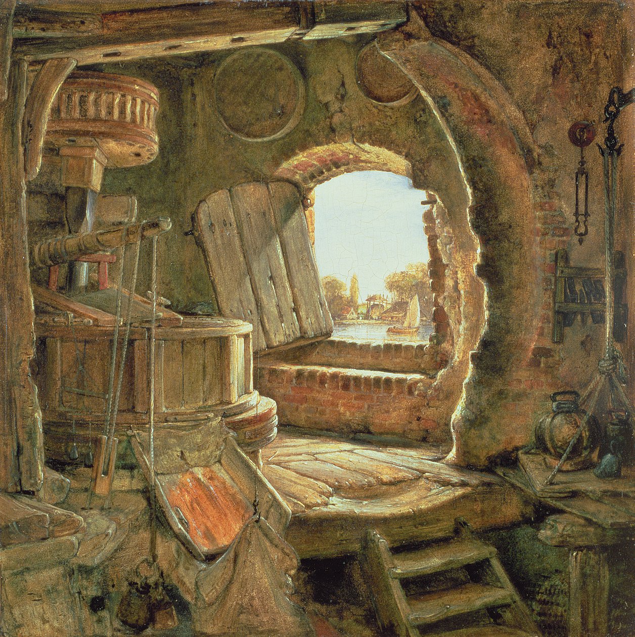 Rembrandts Vatermühle, 1838 von Edward William Cooke