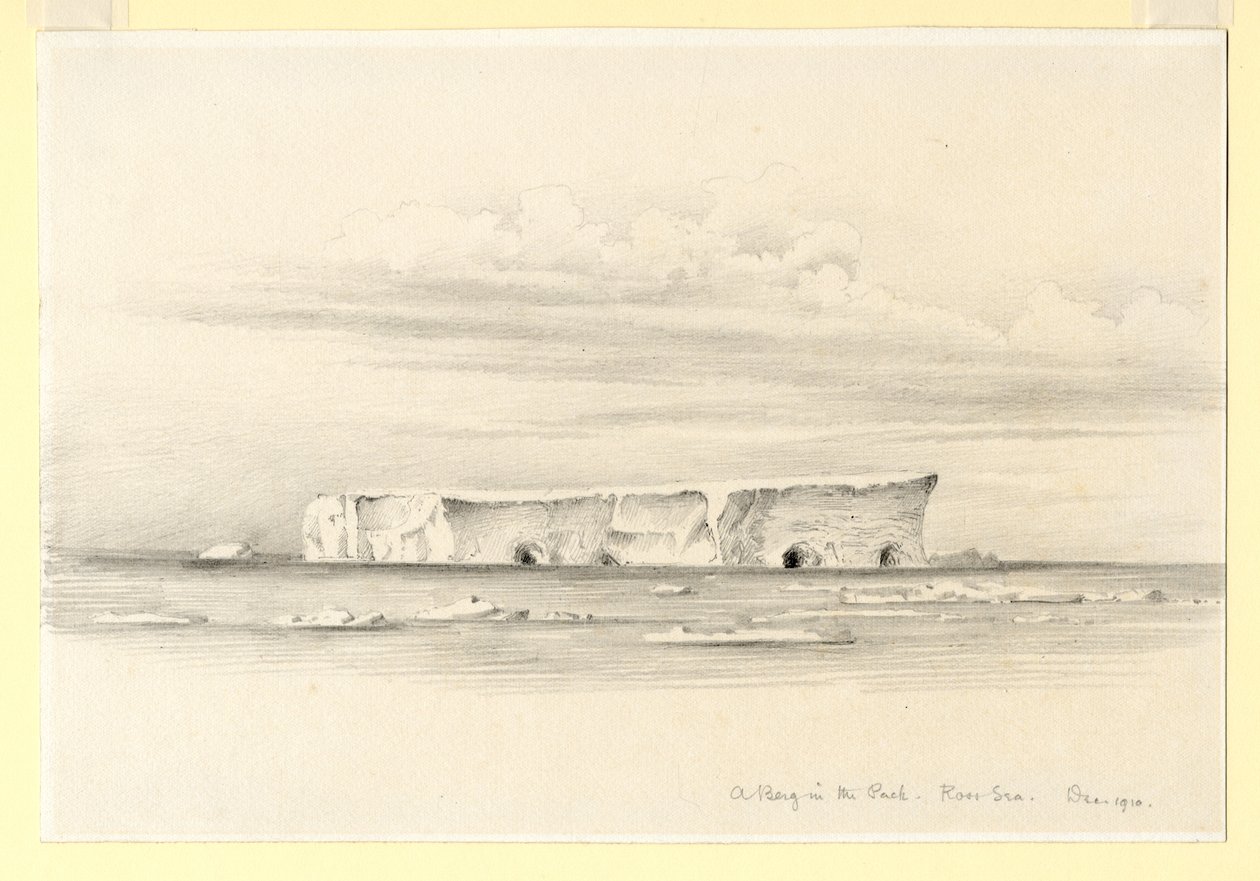 Ein Eisberg im Packeis, Rossmeer, 1910 von Edward Adrian Wilson