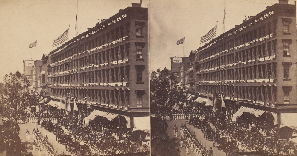 Die Botschaft verlässt die Metropole für das Rathaus, 1860 von Edward Anthony