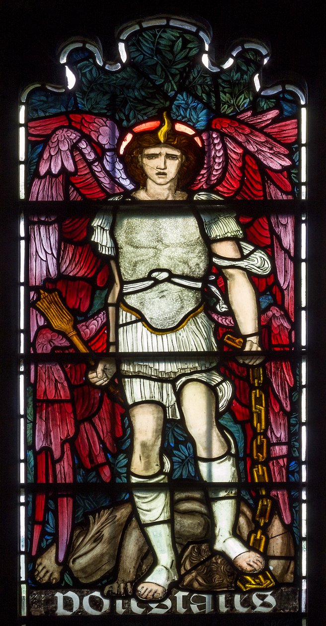 Cambridge, Jesus College Chapel, Morris & Co., Edward Burne-Jones, Potestates, 1873 von Edward Burne Jones