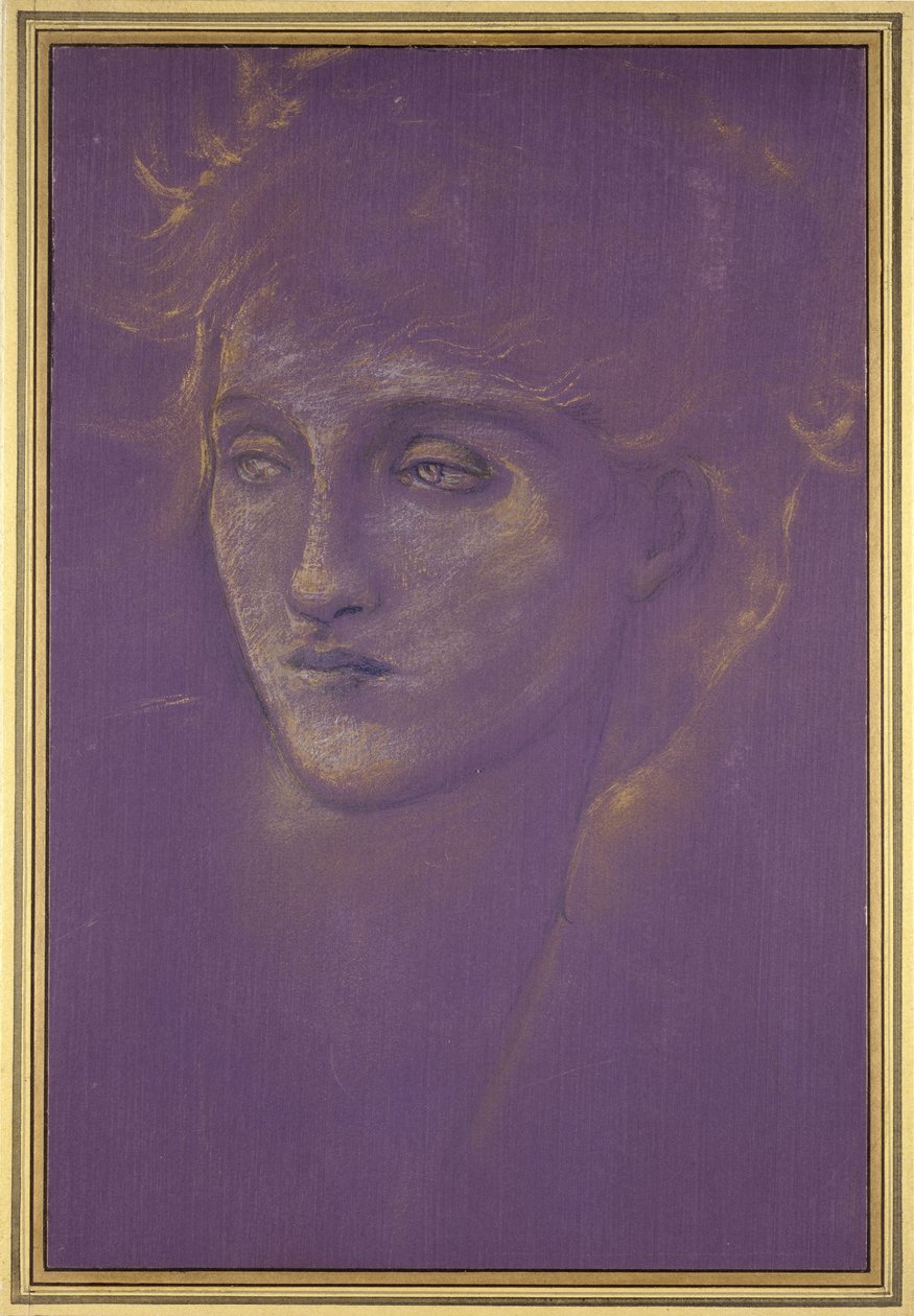 Kopf einer Frau, 1890er Jahre von Edward Burne Jones