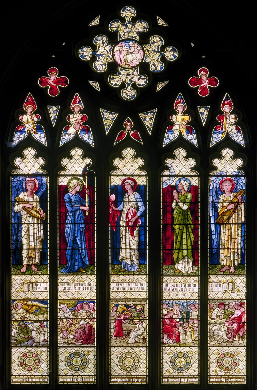 Oxford Harris Manchester College, Morris & Co., Edward Burne-Jones, Westfenster, 1896 von Edward Burne Jones