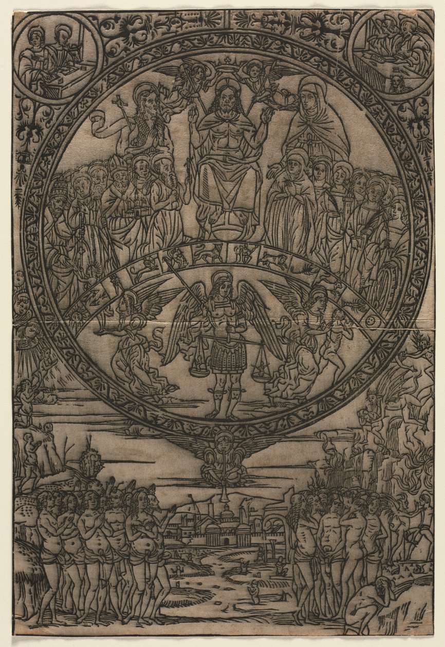 Das Jüngste Gericht in Anwesenheit der Heiligen und des Erzengels Michael von Edward Burne Jones