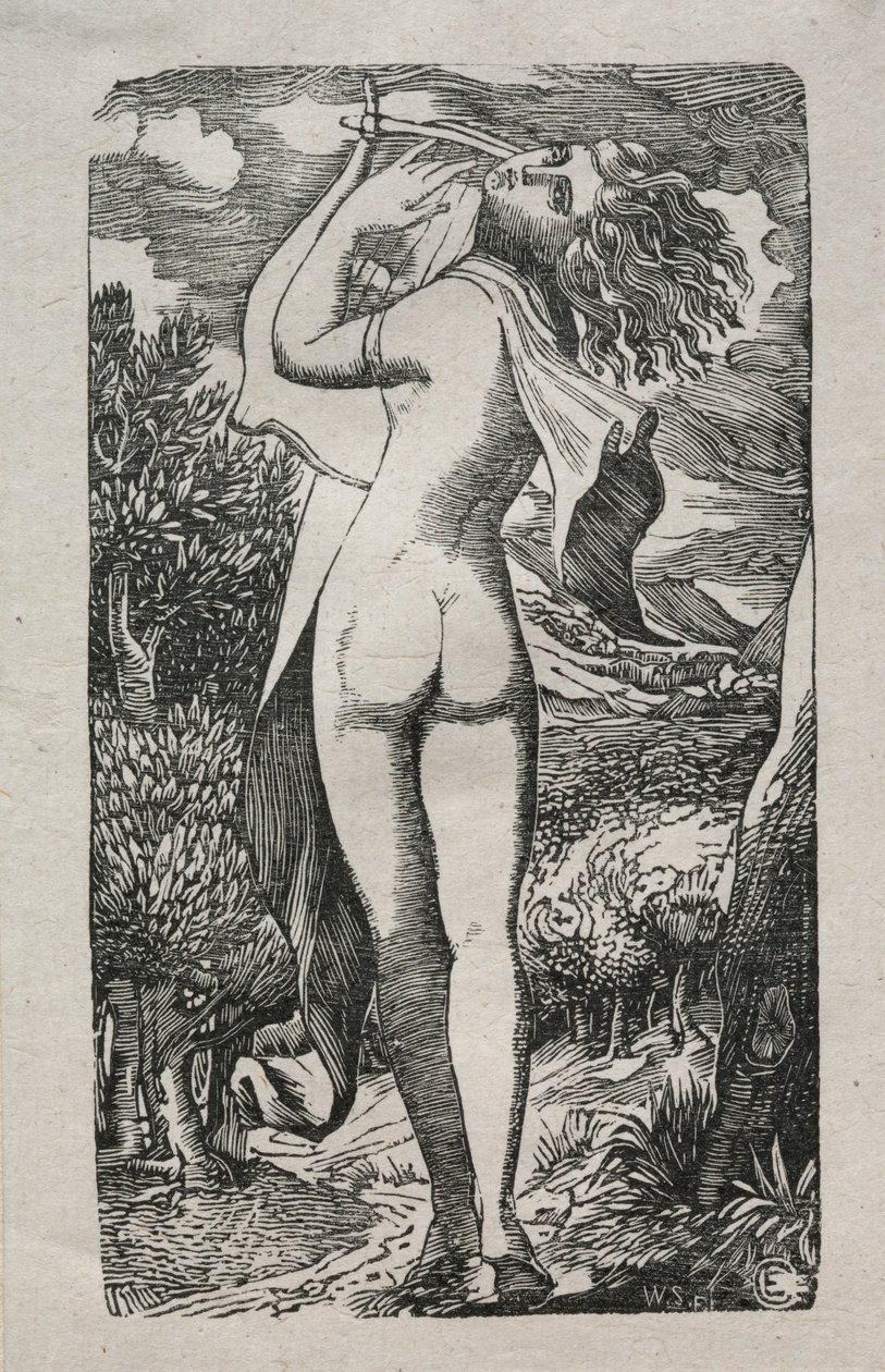 Bacchantin oder Der Spieler auf der Lyra, 1829 von Edward Calvert