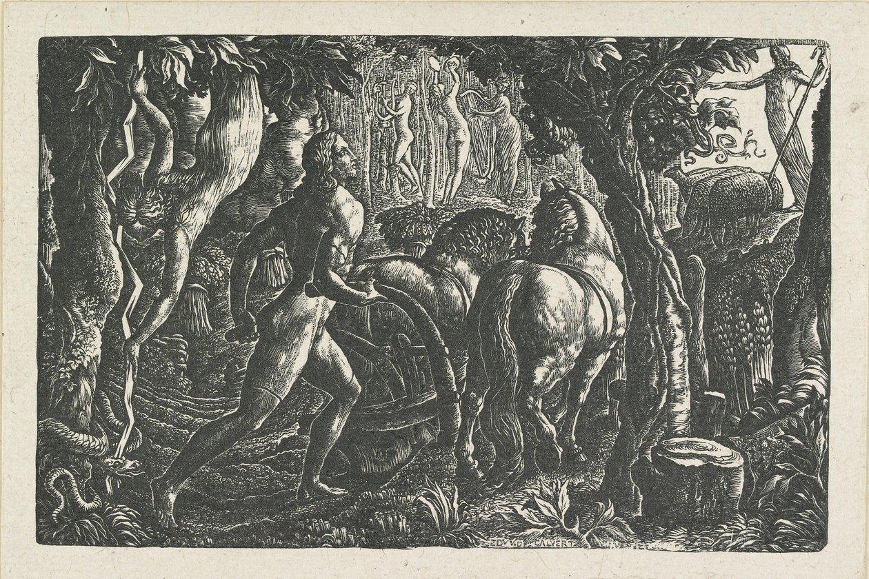 Der Pflüger: Christian pflügt die letzte Furche des Lebens von Edward Calvert