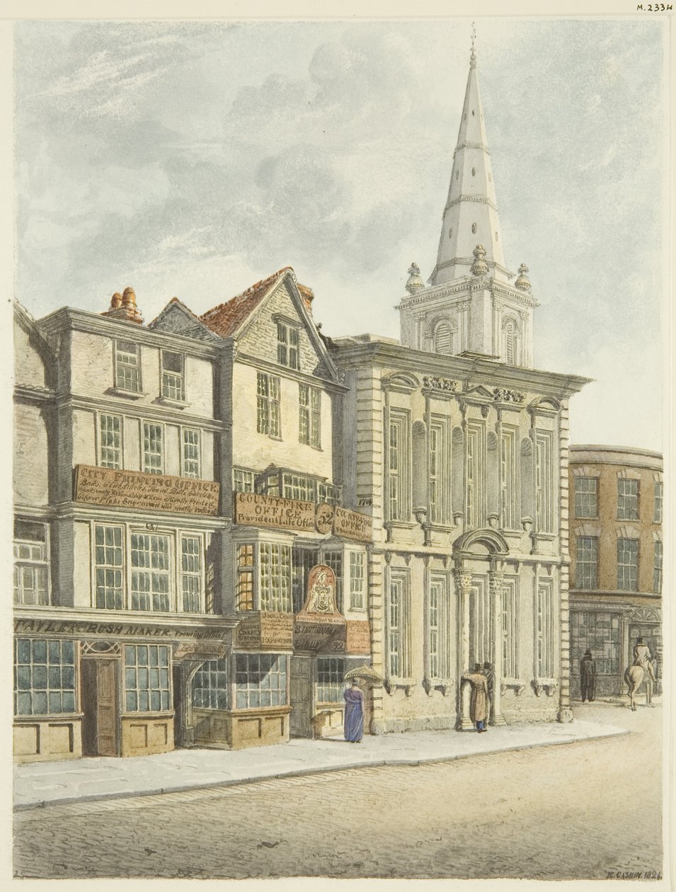 Altes Rathaus, abgerissen 1824 von Edward Cashin