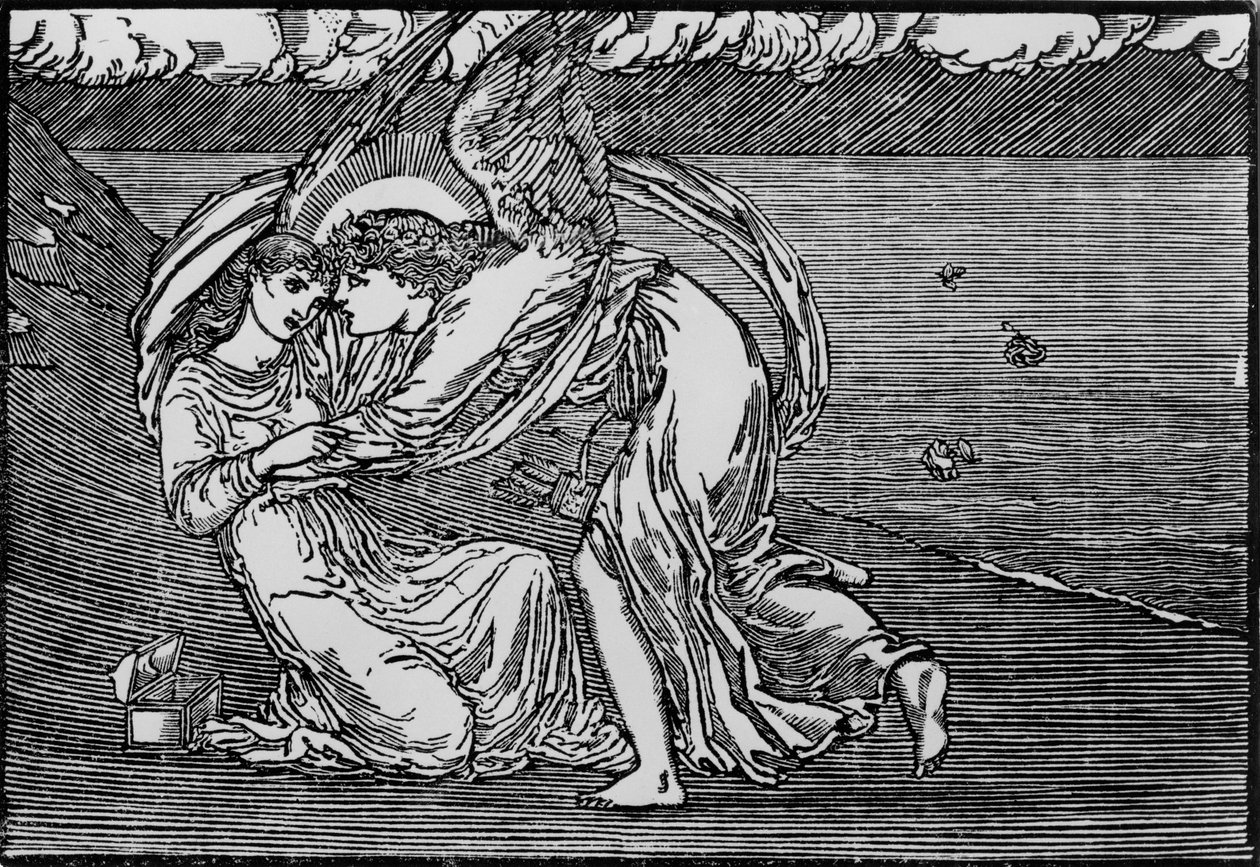 Cupid erweckt sie von Edward Coley (after) Burne-Jones