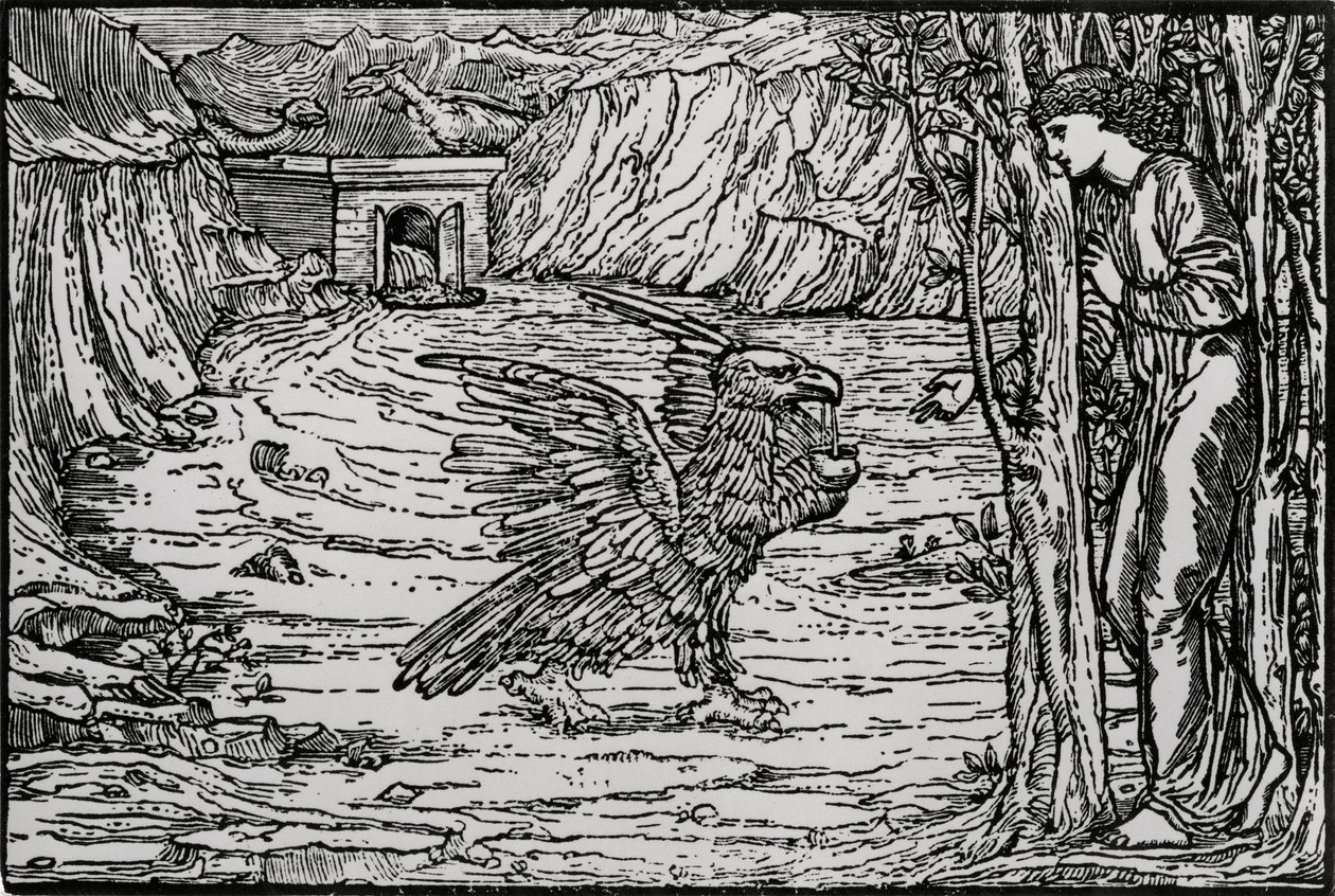 Das schwarze Wasser von Edward Coley (after) Burne Jones