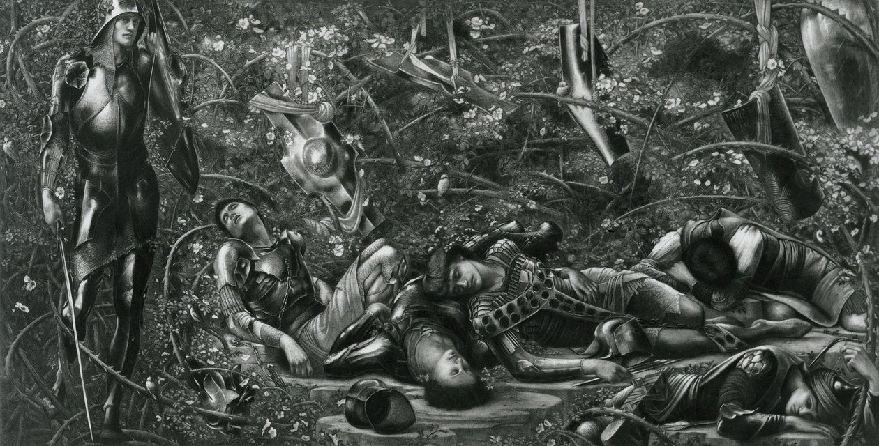 Die Dornröschen-Serie: Das Dornröschen-Wäldchen von Edward Coley (after) Burne Jones