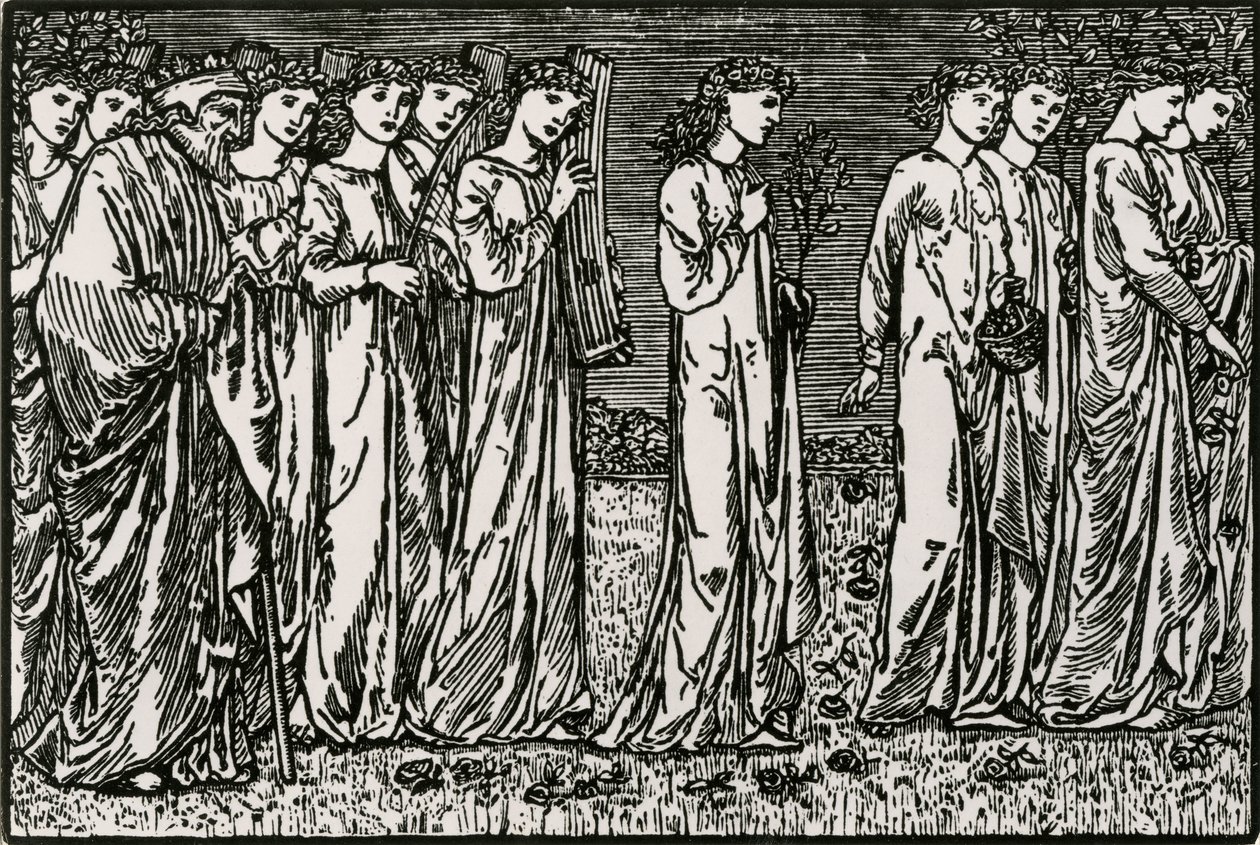 Die Prozession zum Hügel von Edward Coley (after) Burne Jones