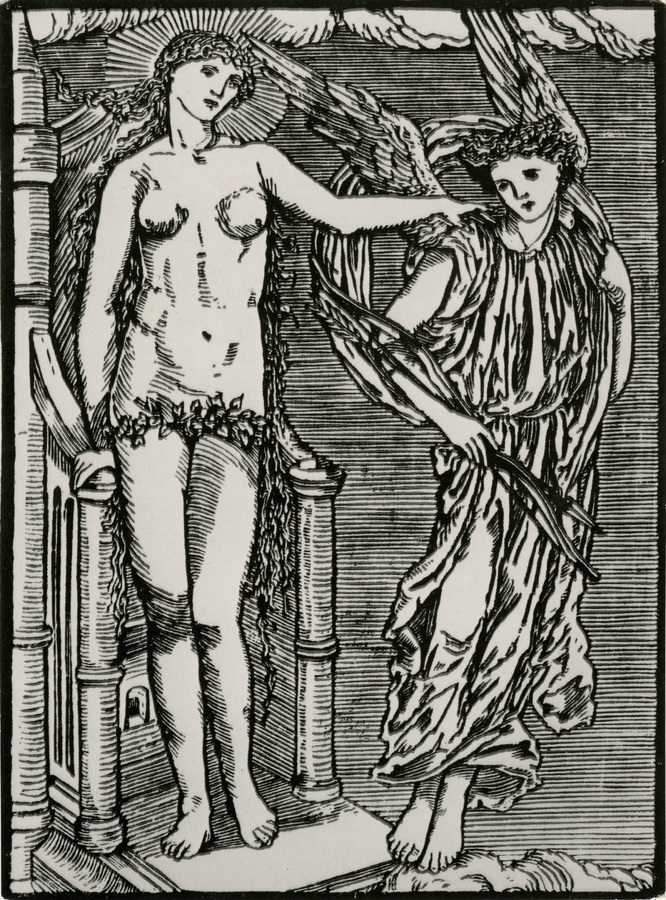Venus schickt Amor zu Psyche von Edward Coley (after) Burne Jones