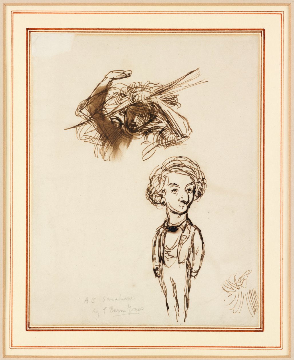 Karikatur von Algernon Charles Swinburne von Edward Coley Burne-Jones