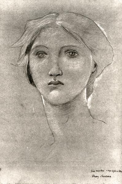 Kopf eines Mädchens, ca. 1893-96 von Edward Coley Burne Jones