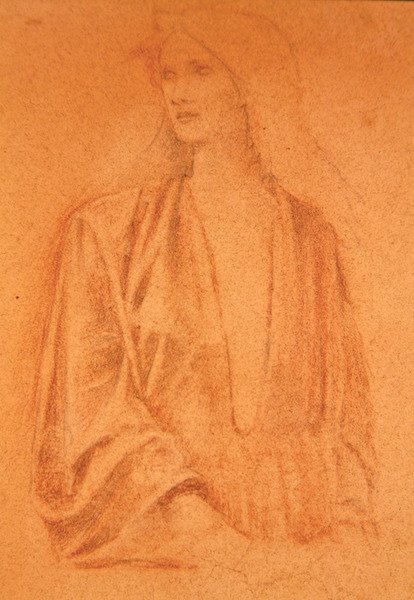 Studie eines Mädchens von Edward Coley Burne Jones