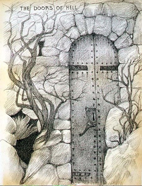 Die Tore der Hölle von Edward Coley Burne Jones