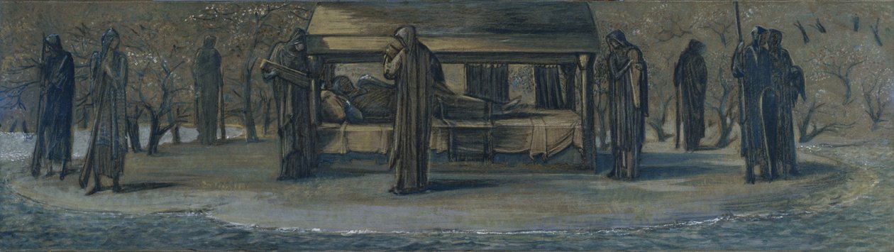 König Arthur in Avalon, ca. 1890 von Edward Coley Burne Jones