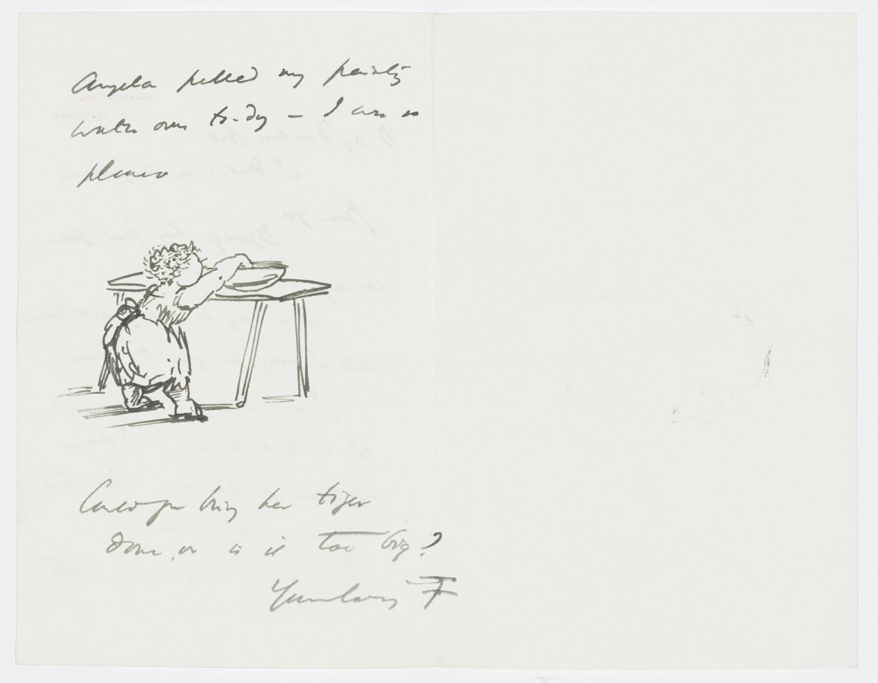 Brief an die Enkelin des Künstlers Angela Thirkell von Edward Burne Jones