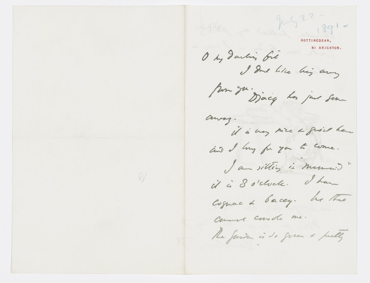 Brief an die Enkelin des Künstlers Angela Thirkell von Edward Burne Jones