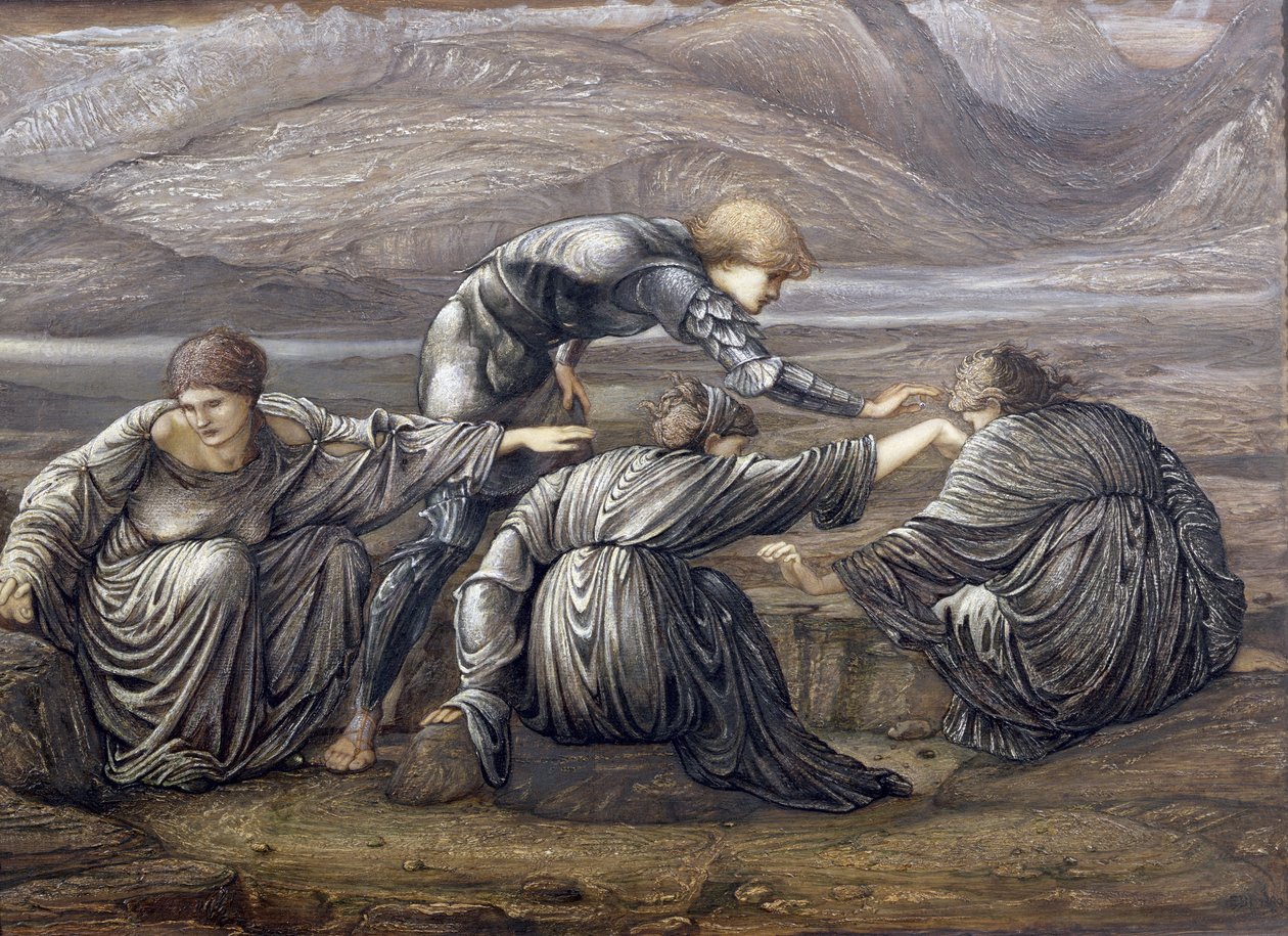 Studie für Perseus und die Graien von Edward Burne Jones