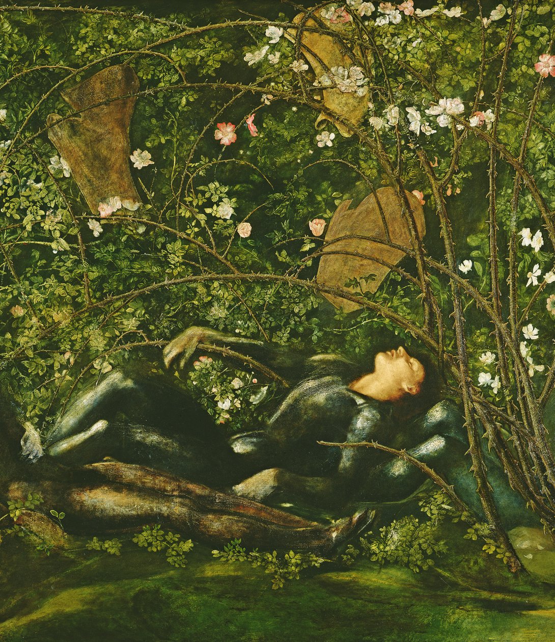Die Ritter und die Dornröschen, 1869 von Edward Burne-Jones