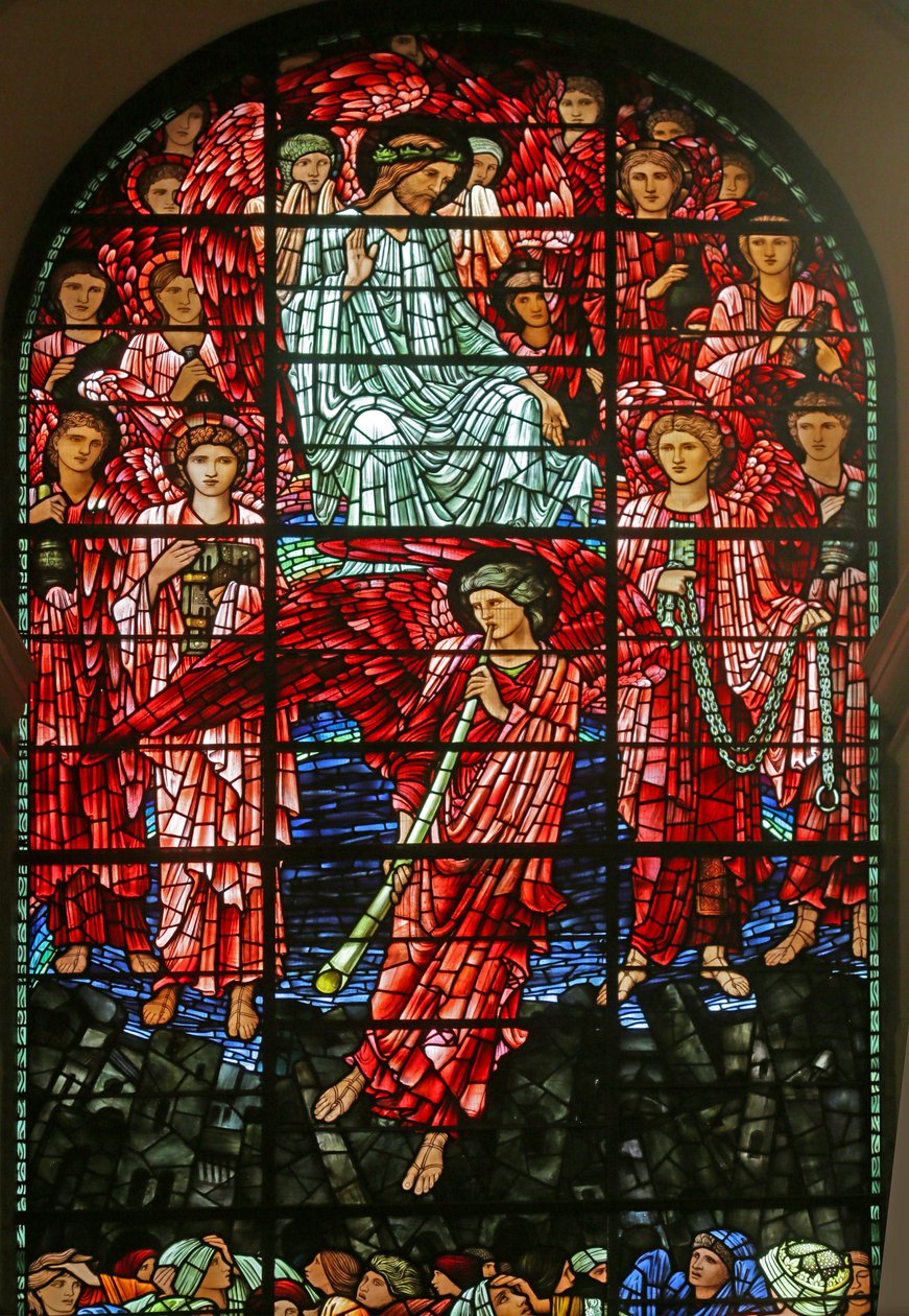 Das Jüngste Gericht, 1885-1897 (Buntglas) von Edward Burne Jones