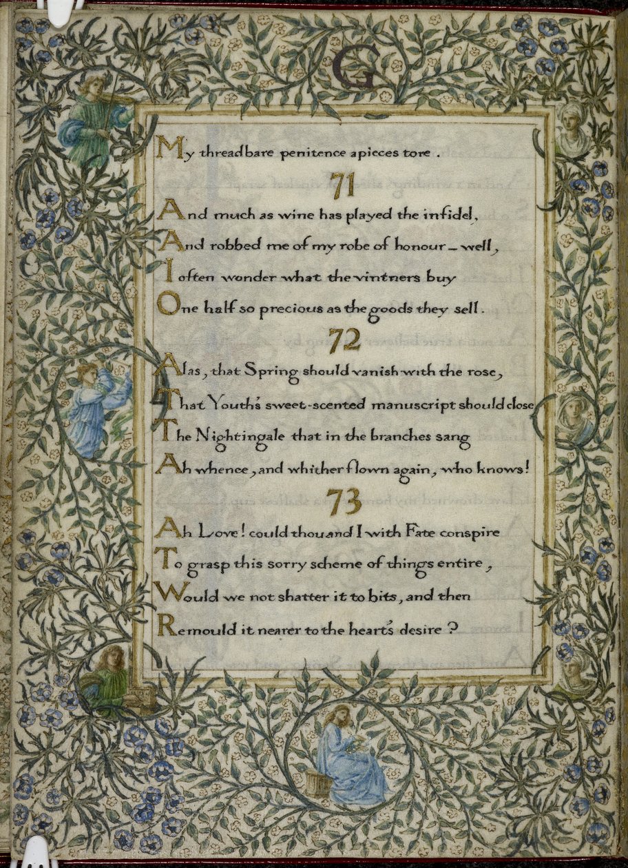 Das Rubaiyat von Omar Khayyam, Verse 71 - 73 von Edward Coley and Morris William Burne Jones