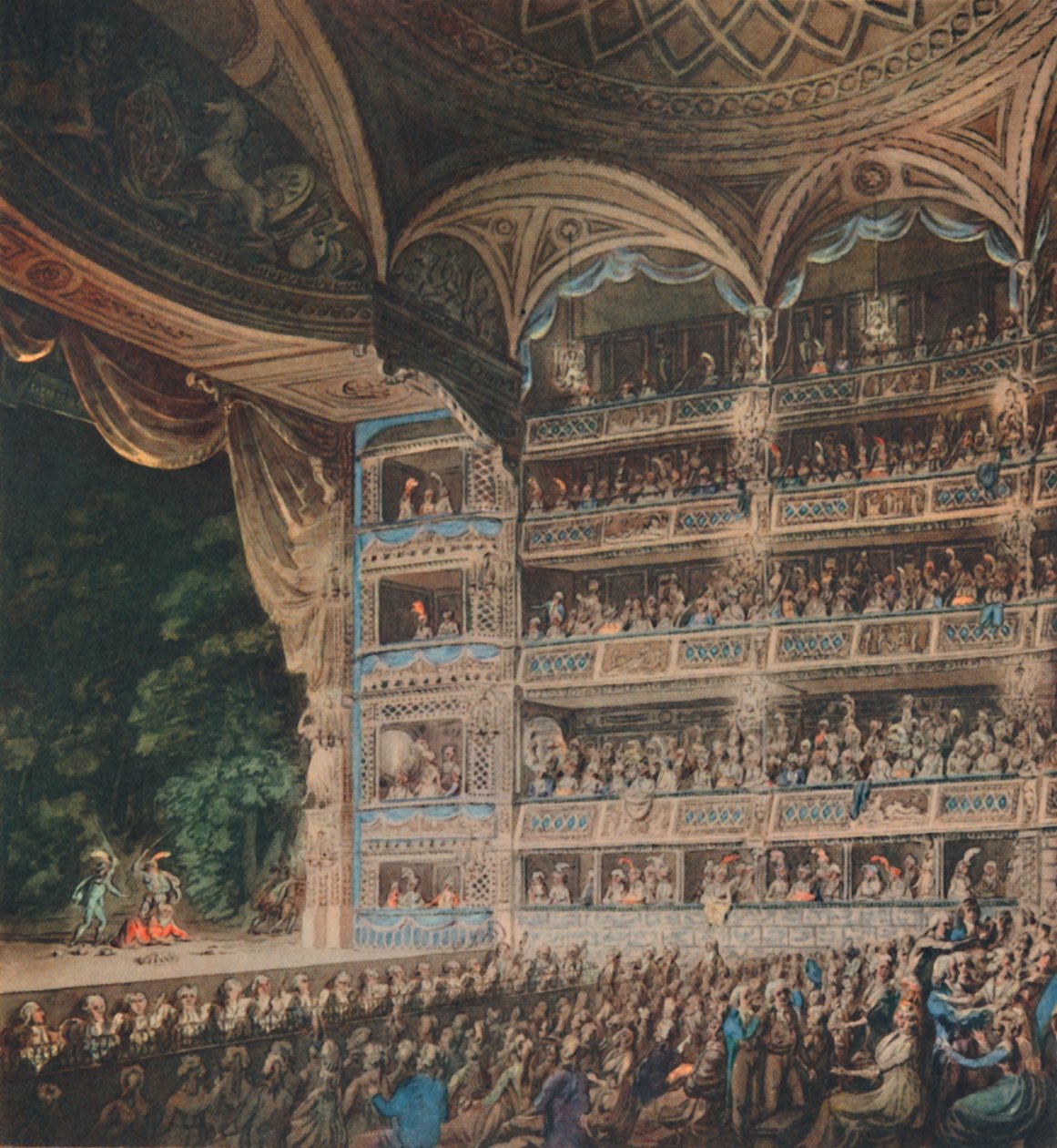 Innenraum des Drury Lane Theatre, 1795, 1948 von Edward Dayes