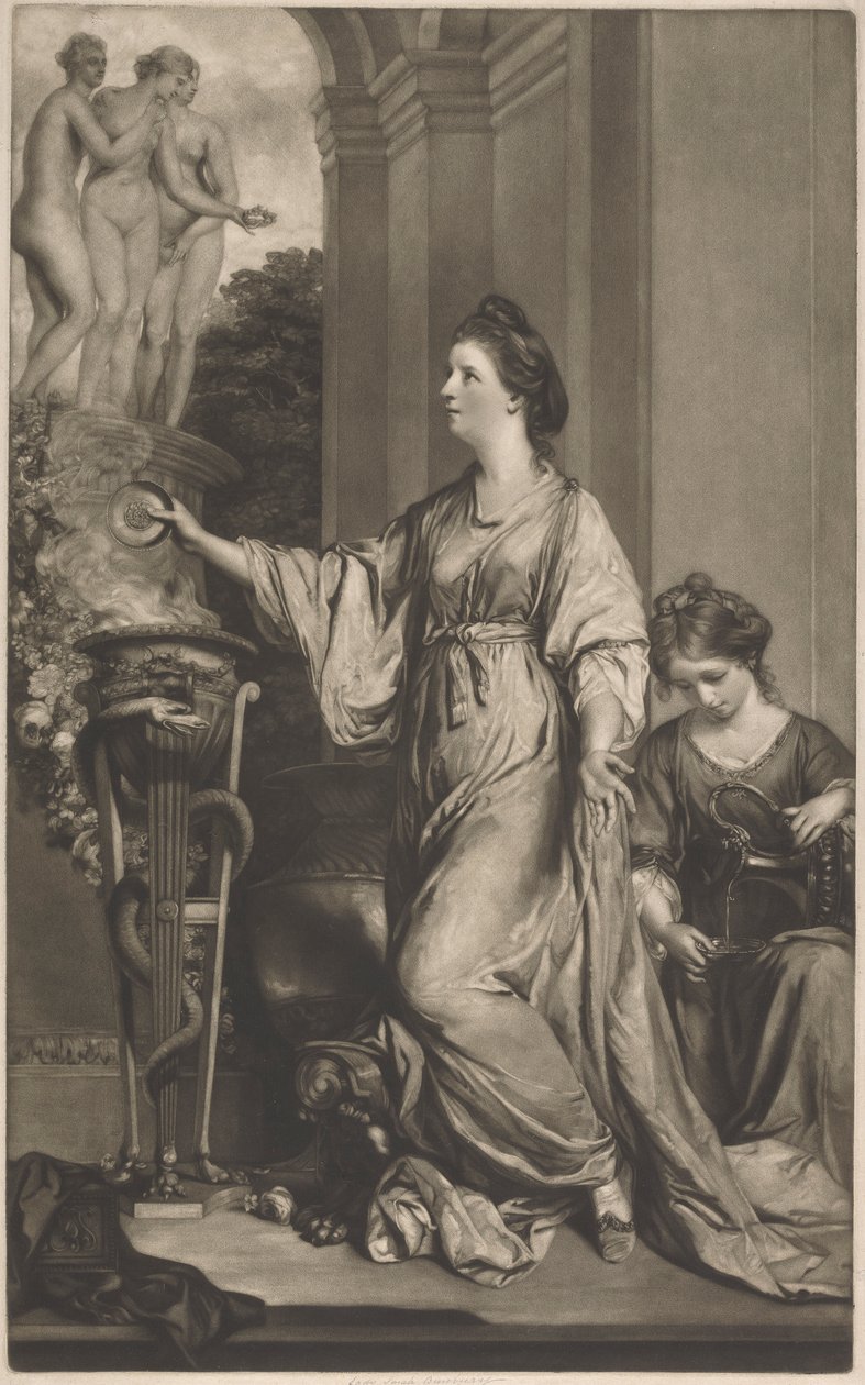 Lady Sarah Bunbury opfert den Grazien von Edward Fisher