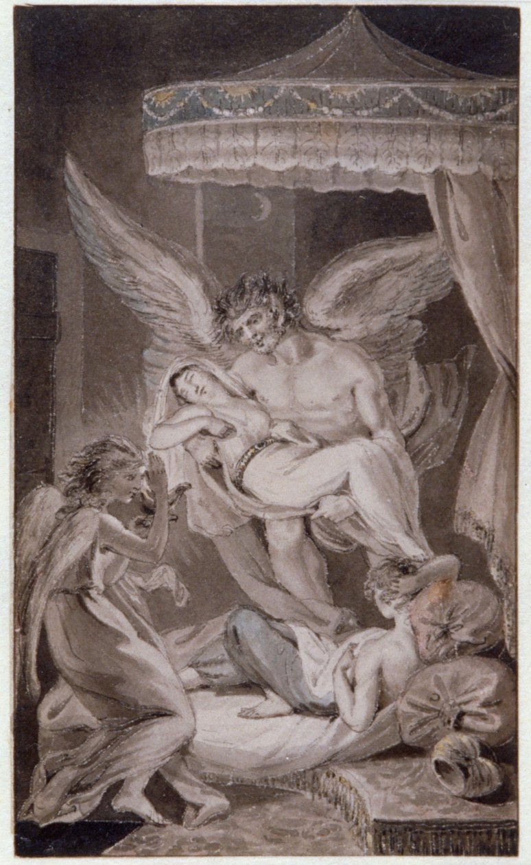 Genius trägt die Seele empor von Edward Francis Burney