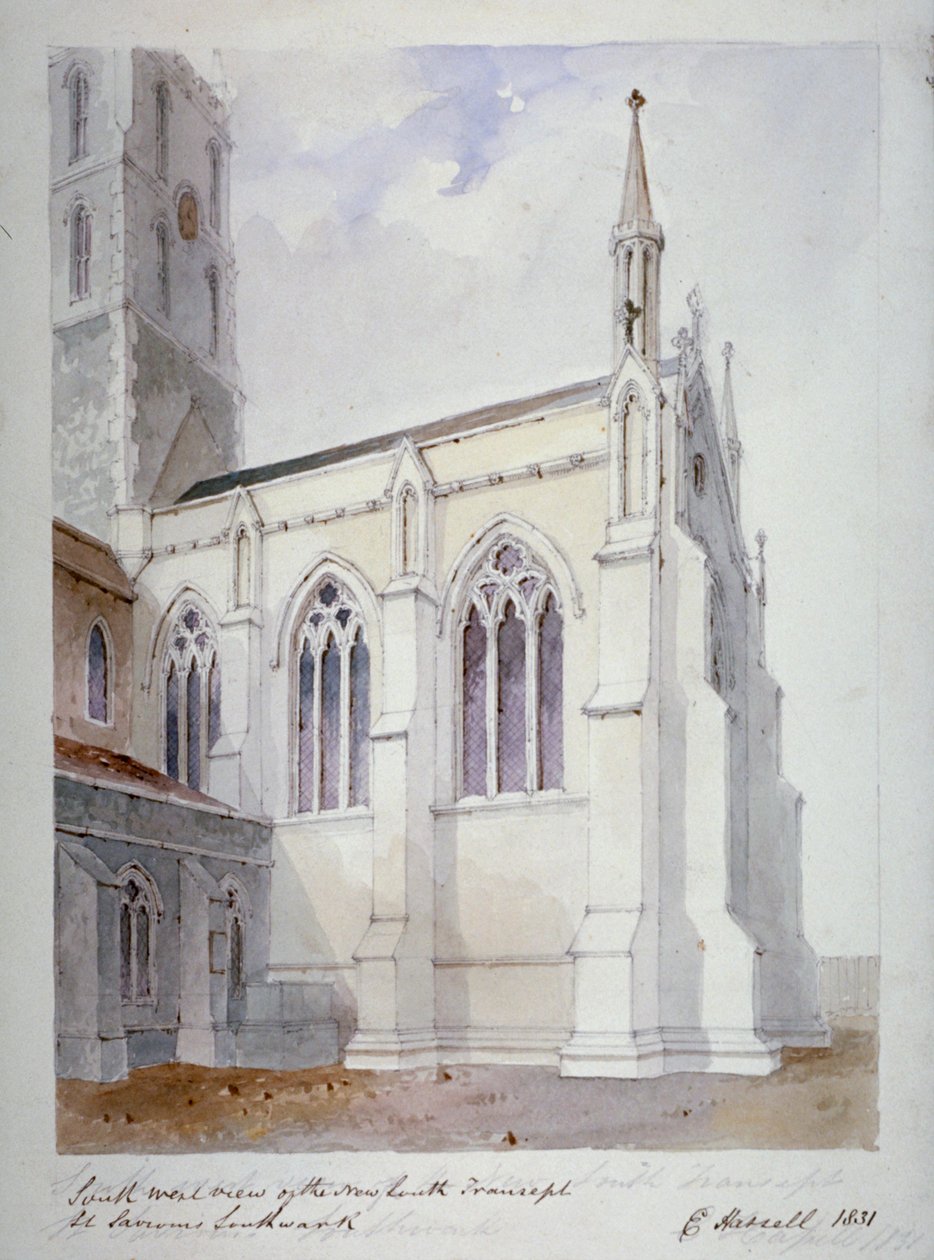 Southwark Cathedral, London, 1831 von Edward Hassell