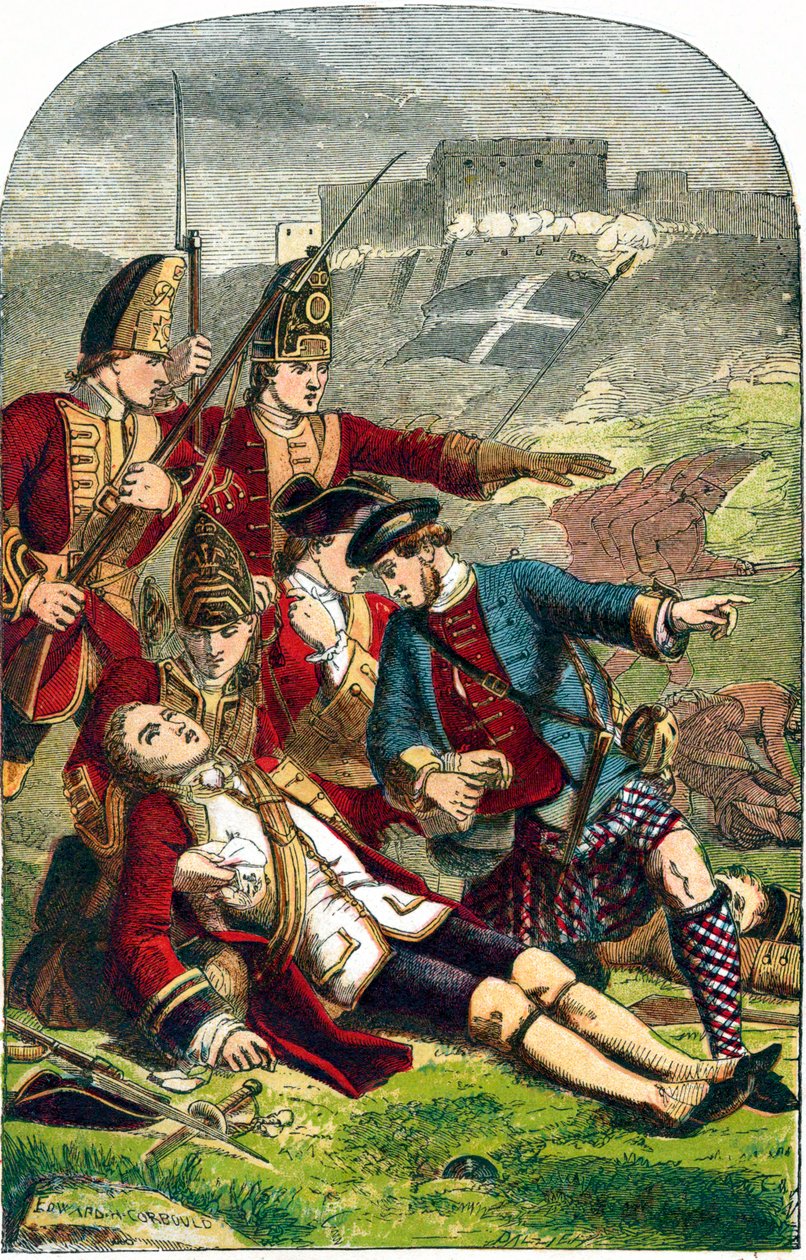 Tod von General James Wolfe bei der Belagerung von Quebec, 1759 ca. 1870 von Edward Henry Corbould