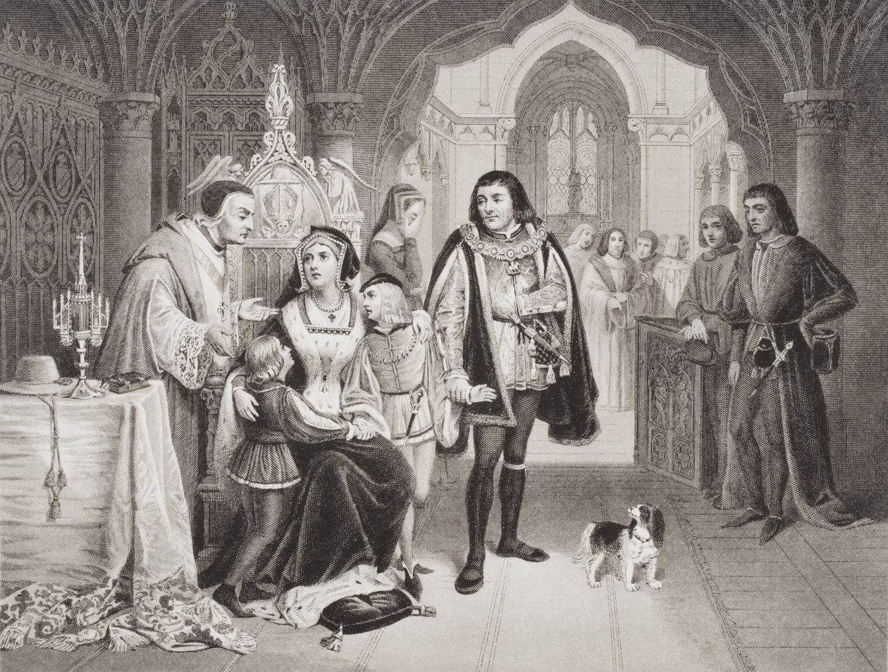 Die Söhne von Edward IV. werden von ihrer Mutter getrennt durch Richard Herzog von Gloucester, 16. Juni 1483, aus 