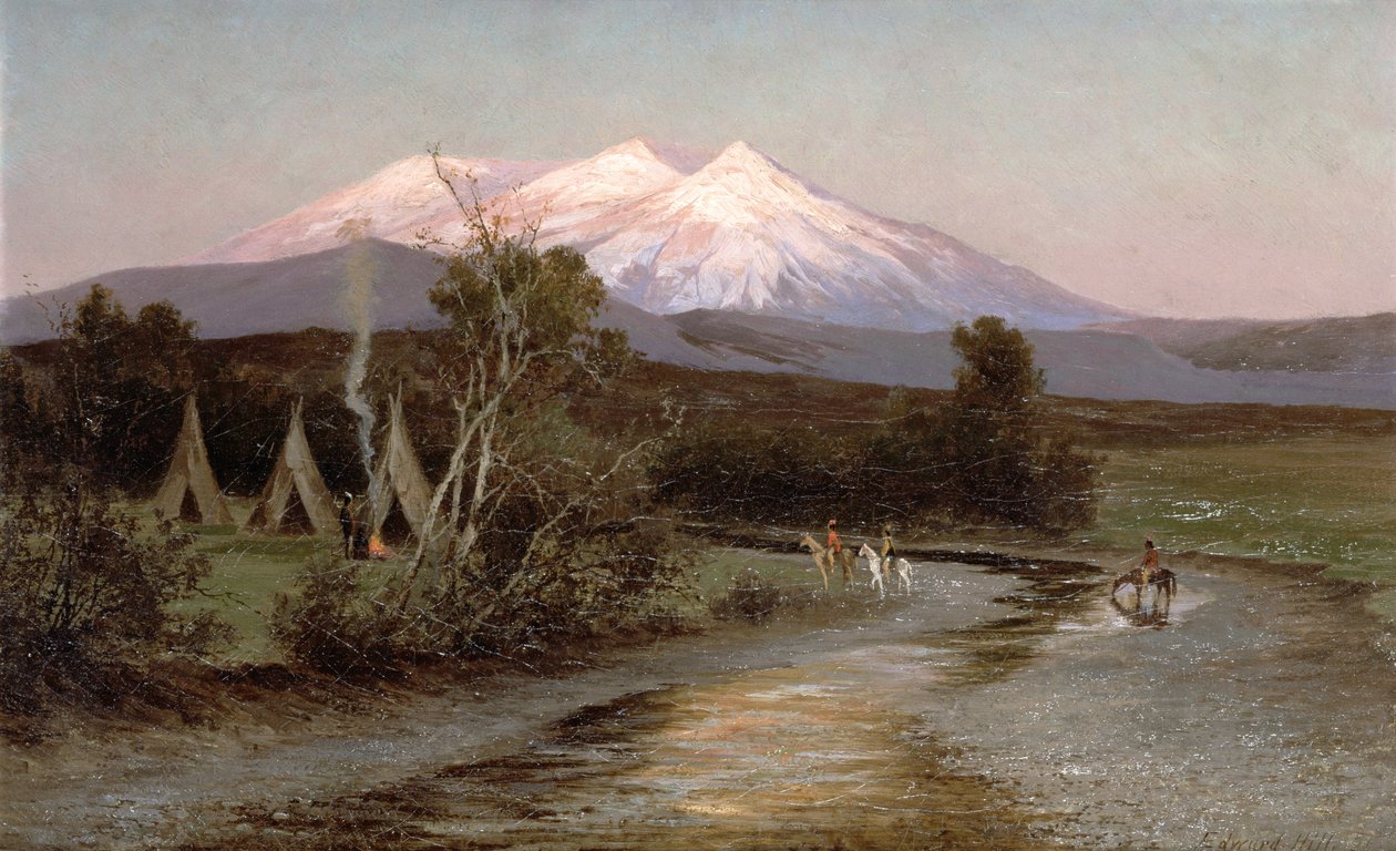 Sierra Blanca bei Sonnenuntergang, Blick nach Osten von Palmilia, New Mexico, 1894 von Edward Hill