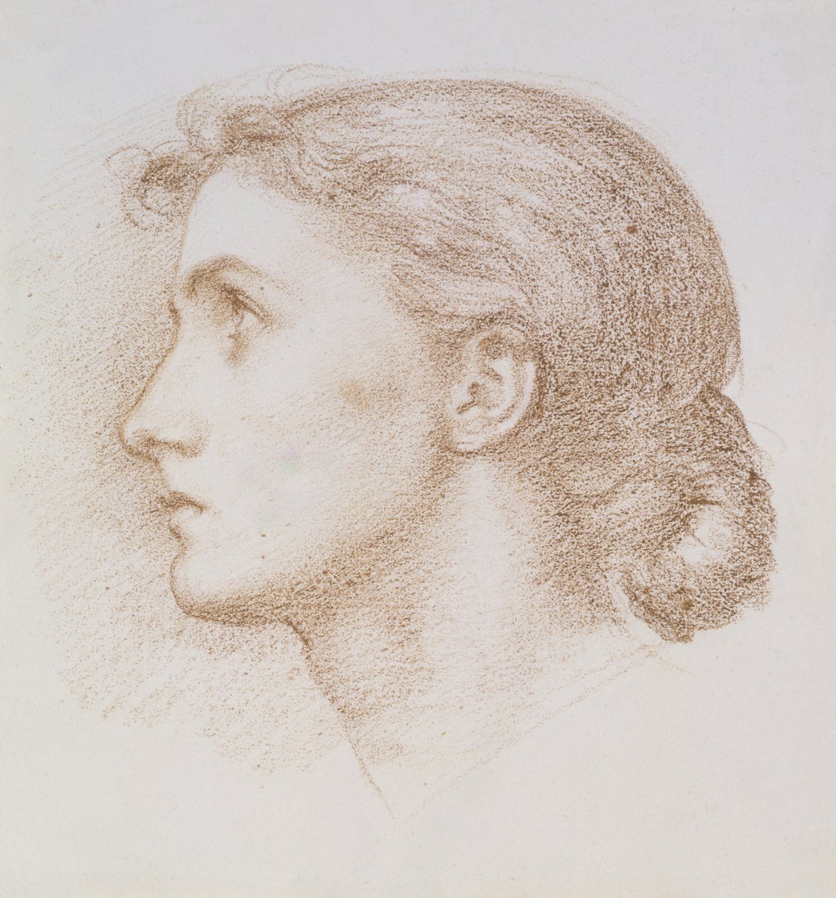 Kopfstudie einer jungen Frau, ca. 1880 von Edward John Poynter