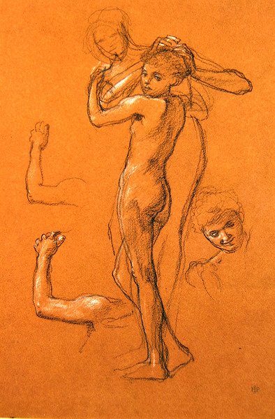 Studie für Idle Fears (II), 1893 von Edward John Poynter