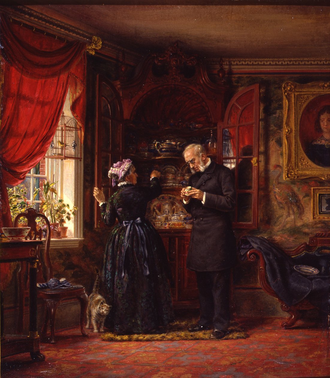 Ein Liebhaber von altem Porzellan, 1880 von Edward Lamson Henry
